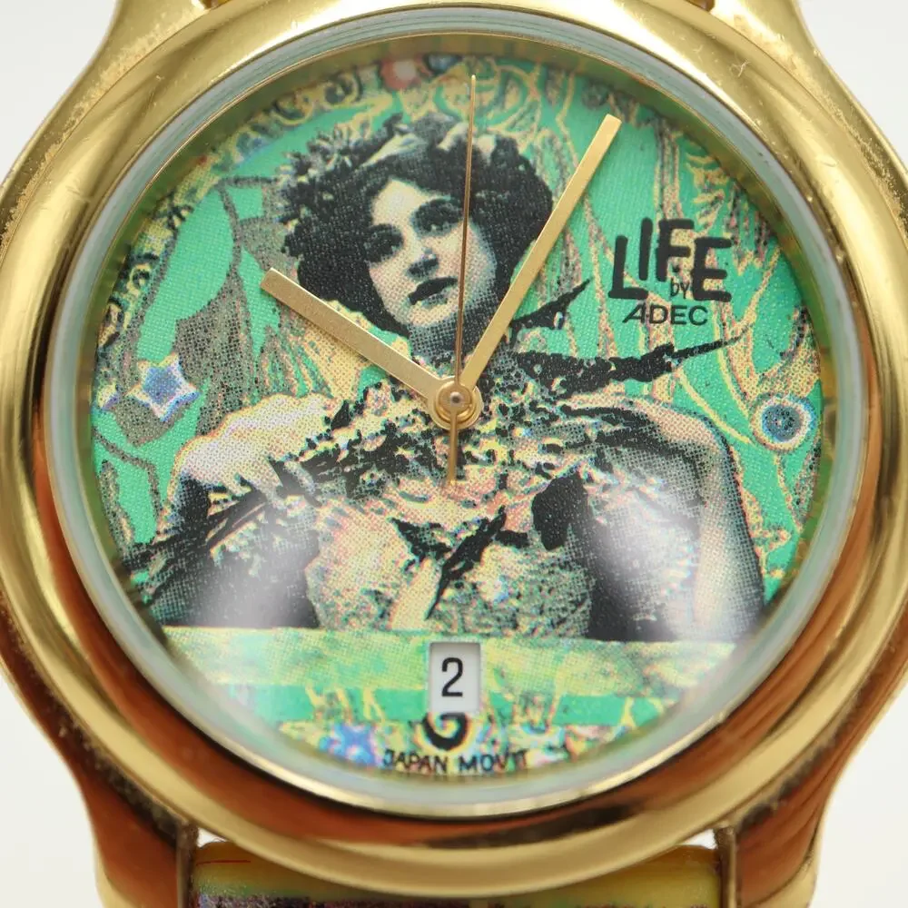 Vintage ADEC by Citizen Life Collection 36mm Watch Yellow Green Limited 7,777